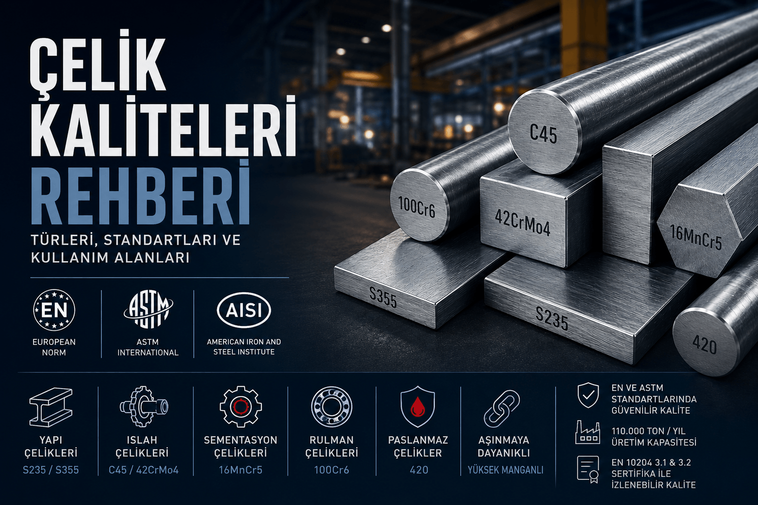 Çelik Kaliteleri Rehberi