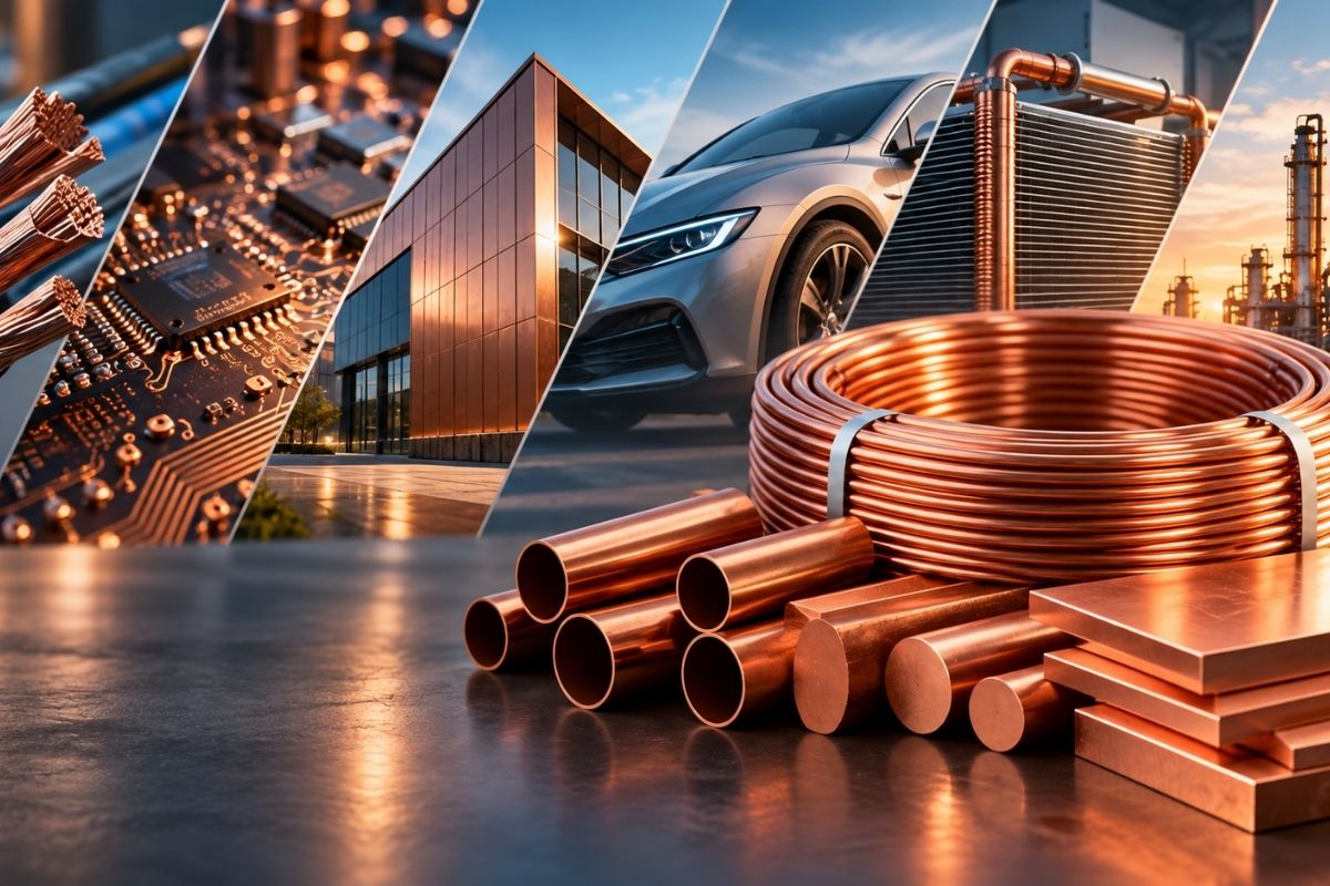 Copper uses in electrical, electronics, construction, automotive and industrial applications